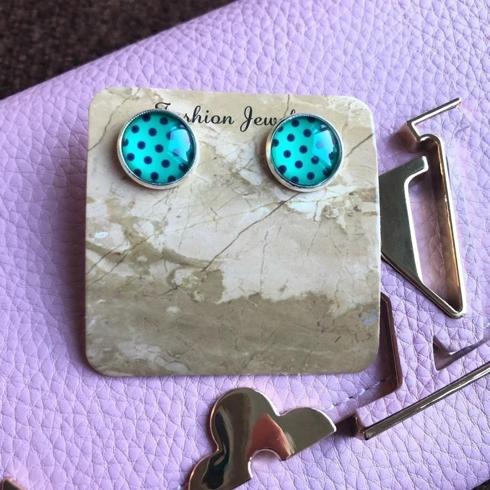 Handmade Dotted Stud Earrings